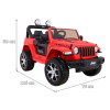 Jeep Wrangler Rubicon na akumulator dla dzieci Czerwony + Pilot + Radio MP3 LED + Koła EVA